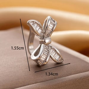 1 Piece Simple Series Bow Knot Copper Silver Color  Women's Hoop Earrings h5 